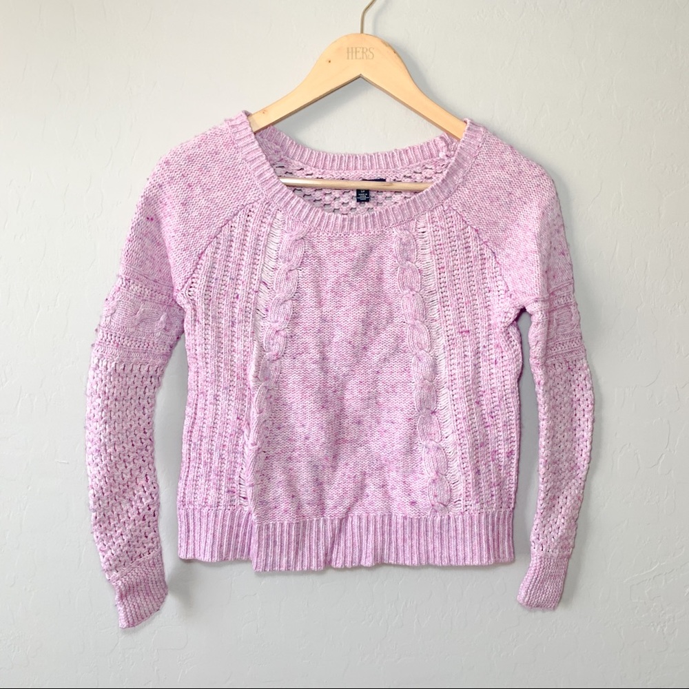 AEO pink knitted pullover sweater size S